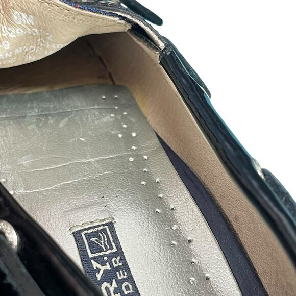 Sperry Tartan Plaid Canvas Patent Leather Trim Lace Up Boat Shoe Womens Size 6 - Picture 6 of 8
